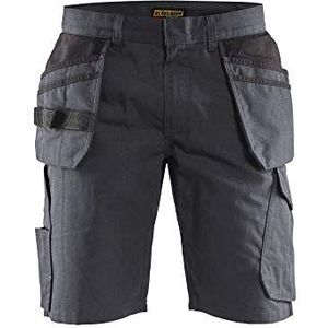 Blakläder shorts met studs, Grijs/Zwart