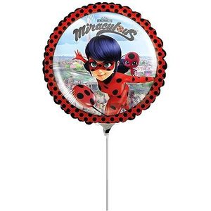 Anagram - Folieballon 9""-23cm Ladybug-Miraculous-Si Gonfia luchtballon, meerkleurig, 7A3779309
