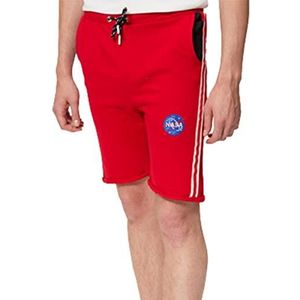 Nasa Bermuda Shorts Homme, Rouge, M