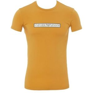Emporio Armani Emporio Armani T-shirt met ronde hals voor heren, 1 stuk, Mosterd geel