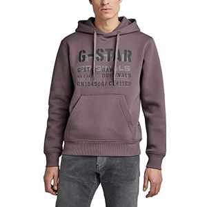 G-STAR RAW Originals HDD Sw heren multilayer hoodie, paars (Dk Taupe Fungi A971-4751)