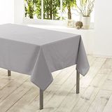 Lichtgrijs Tafelkleed/Tafelzeil van polyester met formaat 140 x 200 cm - Basic eettafel tafelkleden