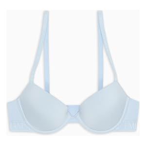 EMPORIO ARMANI Soutien-gorge push-up pour femme, bleu clair, 90A