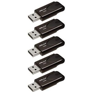 PNY USB 2.0 Flash Drive (16 GB, 5 stuks) Zwart