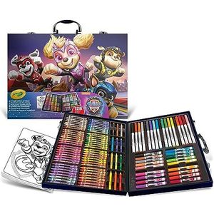 CRAYOLA Paw Patrol kleurkoffer, Inspiration Art Case, ideaal voor tekenen en kleuren, 128 stuks, markers, waskrijtjes en kleurpotloden