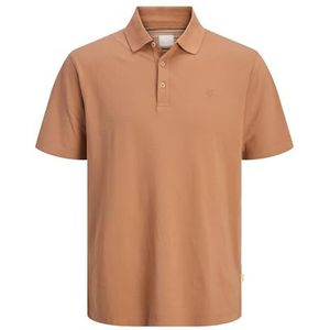 Jack & Jones Jprbluwilliam Wash Ss Polo Sn Poloshirt voor heren, Oranje