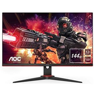 AOC Gaming 24G2AE FHD-monitor (24 inch, 144 Hz, 1ms, FreeSync Premium (1920 x 1080, HDMI, DisplayPort) zwart/rood