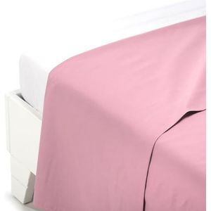 Caleffi - Bedlaken van katoen, eenkleurig, 100% katoen, effen, roze