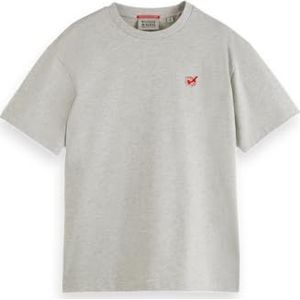 Scotch & Soda Core T-shirt The Free Spirit Peace Bird T-shirt voor dames, Oatmeal Melange 0717