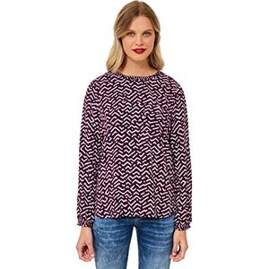 Street One damesblouse, aubergine intense, 44, aubergine intense