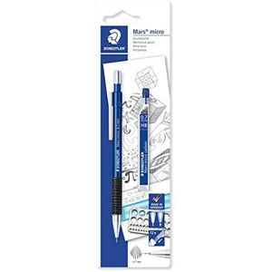 Staedtler Mars Micro vulpotlood van metaal, 0,7 mm, blisterhoes met 1 stiftetui HB 0,7 mm, 7757BK25DA