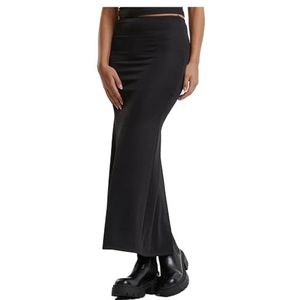 Urban Classics Jupe longue à paillettes pour femme - Jupe longue avec fente - Coupe ajustée, Noir, 4XL