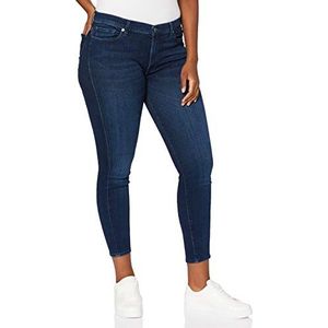 7 For All Mankind hw skinny crop dames broek, donker indigo