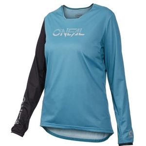 O'NEAL MTB tricot | MTB DH Downhill FR Freeride | ademend materiaal, maximale bewegingsvrijheid | Element FR Women's Jersey Hybrid V.23 | dames, lichtblauw/zwart, XL, Lichtblauw/zwart