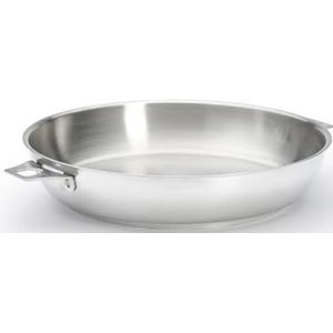 de Buyer 3493.28 Twisty pan van roestvrij staal, Ø 28 cm, roestvrij staal, zilverkleurig, 28 cm