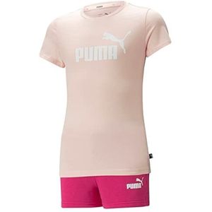 PUMA Meisjes T-shirt en shorts met G-logo, Rose Dust Orchid Shadow