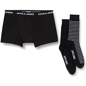 Jack & Jones Jacmarty Giftbox Boxershorts & Sokken voor heren, Zwart/Pack: Zwart - Zwart