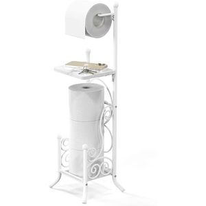 Simple Houseware Toiletpapierhouder Engelse stijl wit
