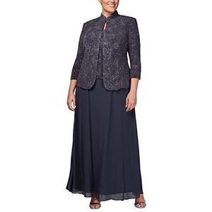 Alex Evenings dames pailletten jas (delicate en normale maten) jurk voor speciale gelegenheden, smoke, 48, Rook