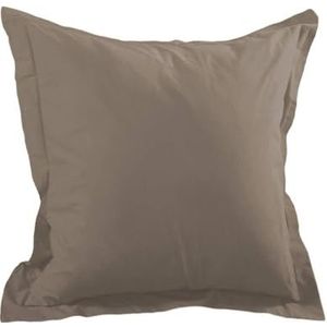 STOF - T14820003 Alicia kussensloop met volant, katoen, 65 x 65 cm, taupe