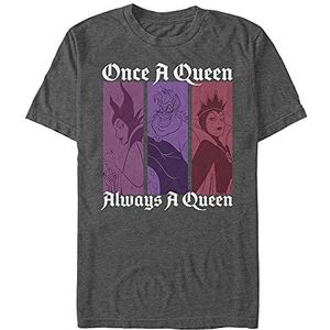 Disney Villains-Queen Color Organic T-shirt, korte mouwen, uniseks, Melange Black, M, Melange Black