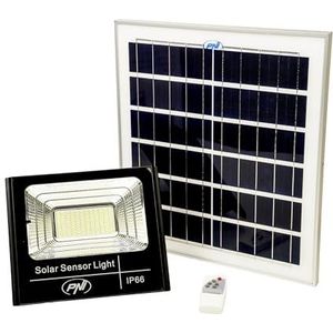 PNI GreenHouse WS60 Led-reflector, 50 W, met zonnepaneel, 12 Ah accu en bewegingsmelder