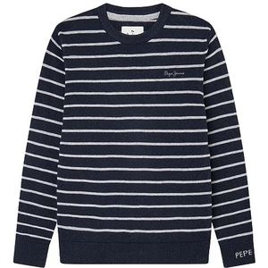 Pepe Jeans Pull à rayures Tottenham pour garçon, Bleu (Dulwich)., 6 ans
