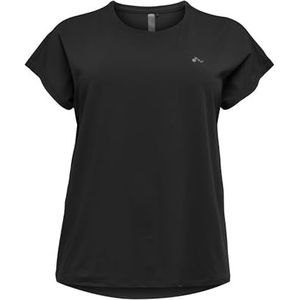 ONLY Onpaubree Ss Loose Tr Curvy-Opus T-shirt voor dames, Zwart (zwart)
