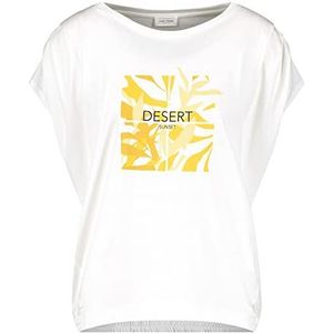 Gerry Weber Lyocell T-shirt voor dames, korte mouwen, oversized shirt met korte mouwen, Gebroken wit