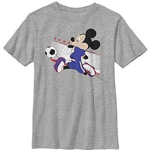 Disney T-shirt Mickey and Friends Japan Soccer Boys, grijs gemêleerd, atletic XS, atletisch grijs gemêleerd
