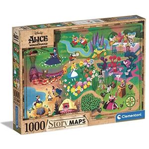 Puzzel Alice in Wonderland (1000st) - Story Maps thema