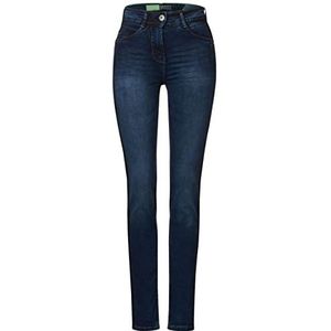 Cecil Dames Slim Jeans Mid Blue Wash., 30W / 30L, Mid Blue Wash.