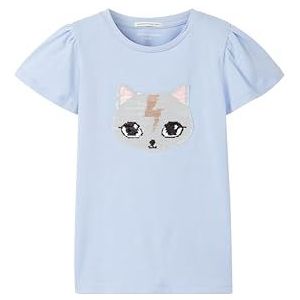 TOM TAILOR T-shirt pour fille, 11530 - Bleu Calm, 116-122