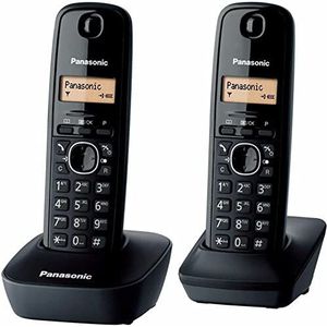Panasonic KX-TG1612FRH draadloze telefoon met oproepherkenning, zwart