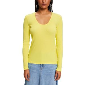 ESPRIT 103ee1k312 T-shirt voor dames, Pastel geel (770)