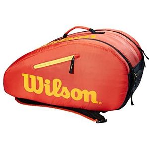 Wilson Padel WR8902102001 tas voor kinderen en jongeren, tot 4 rackets, oranje/geel