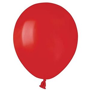 100 stuks hoogwaardige natuurlijke latex ballonnen A50 (Ø 13 cm / 5 inch), rood