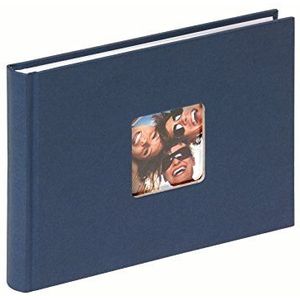 walther Design fotoalbum blauw 22x16 cm met omslaguitsparing Fun FA-207-L