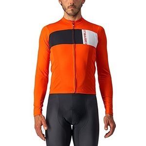 CASTELLI Prologo 7 Ls Jrs Trainingspak voor heren, Vurig rood/licht-ivoor zwart