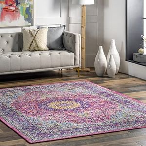 nuLOOM Perzische tapijt Verona antiek-look, 0,6 x 0,9 m, roze