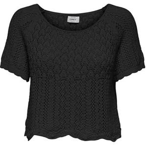 ONLY Onlnola Life S/S Knt Nca Onlnola Life S/S Pullover Knt Nca Dames (1 stuk), zwart., S