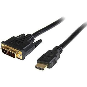 StarTech.com 50 cm HDMI naar DVI kabel - HDMI DVI-D adapterkabel - stekker / stekker - zwart, verguld (HDDVIMM50cm)