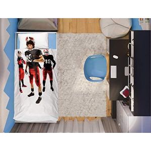 Italian Bed Linen Digitaal dekbedovertrek voor kinderen, Rugby, 1-persoons