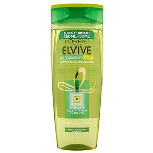 L'Oréal Paris Elvive Multivitaminic Fresh Nurmale Shampoo met Grassi, 300 ml