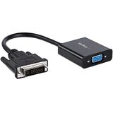 StarTech.com DVI naar VGA adapterkabel actieve kabel DVI-D naar HD15 converter stekker naar bus 1080p zwart (DVI2VGAE)