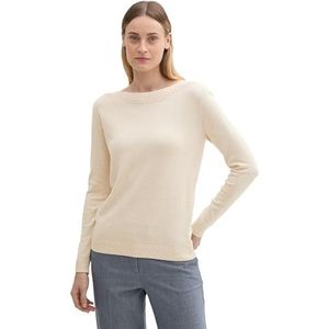 TOM TAILOR Pull pour femme, 17573 - Beige doux mélangé, XXL