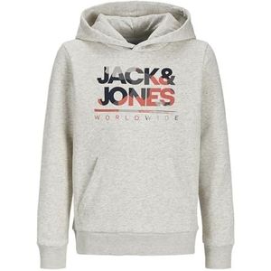 JACK & JONES Jjluke Sweatshirt Hood Jnr Jjluke Jnr Hoodie voor heren (1 stuk), Lichtgrijs