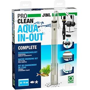 JBL PROCLEAN Aqua In-Out Compleet 6142100, waterverversingsset voor aquaria, bestaande uit bodemreiniger, slang en zuigpomp, aansluiting op de waterkraan