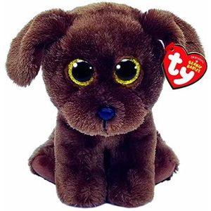 Ty - Beanie Babies - pluche dier Nuzzel de hond, 15 cm, bruin, TY40220