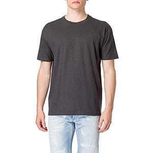 Build Your Brand Heavy Oversize T-shirt voor heren, loose fit, in verschillende kleuren, maten XS tot 5XL, Houtskool.